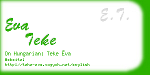 eva teke business card